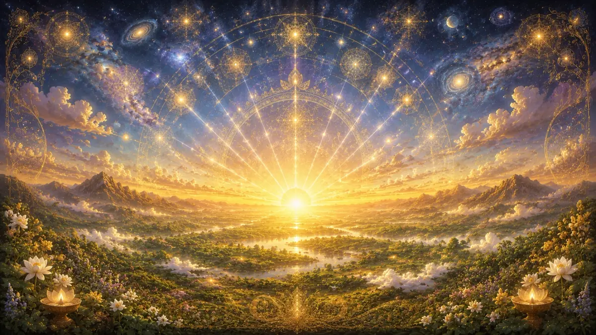 Symbolic cosmic sky for Vishvedevas hymns